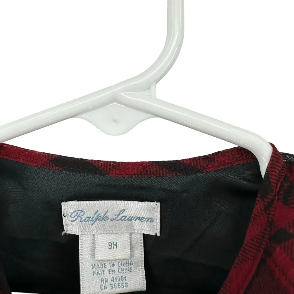 Ralph Lauren Plaid Black Red Dress